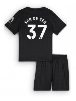 Billige Tottenham Hotspur Micky van de Ven #37 Bortedraktsett Barn 2025-26 Kortermet (+ Korte bukser)